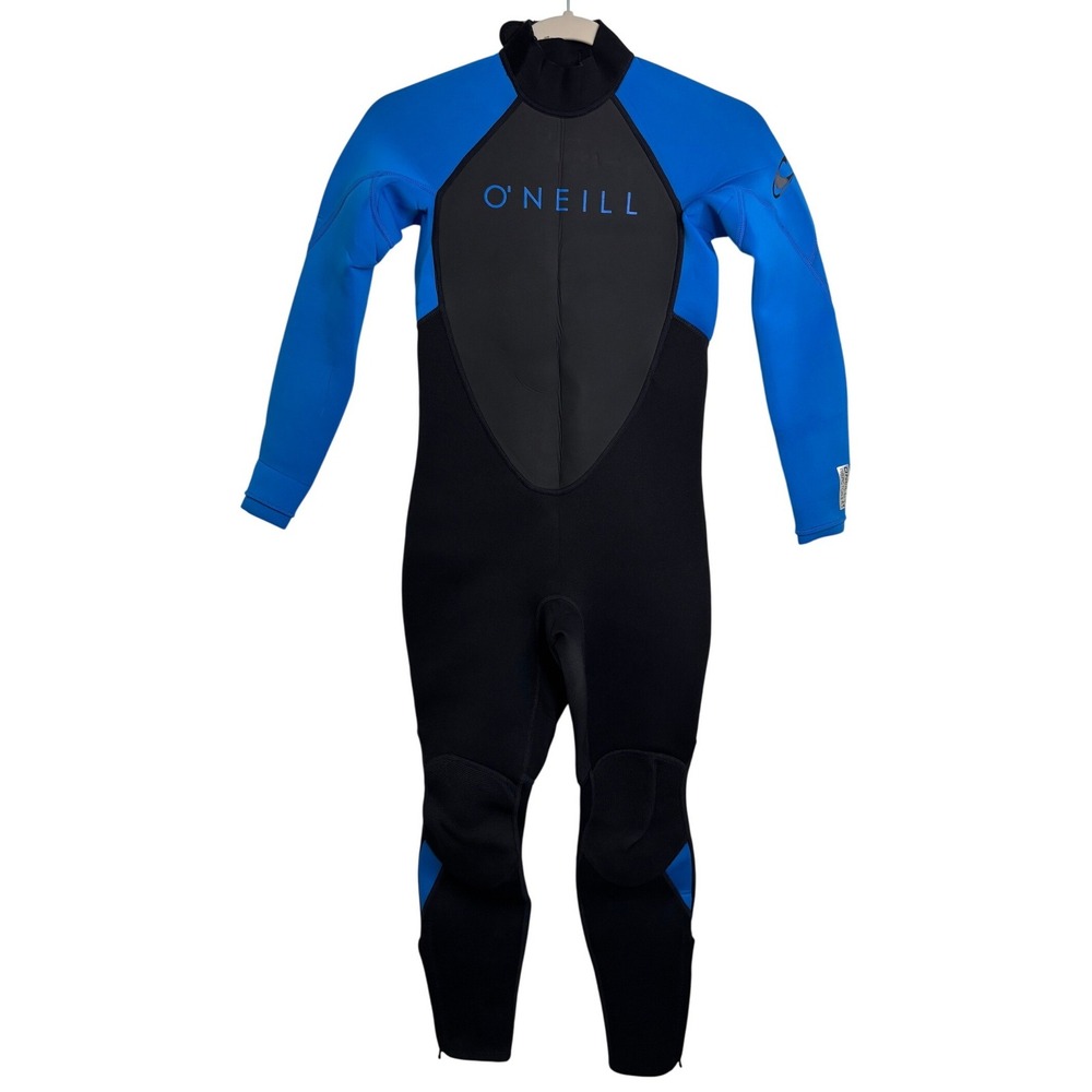 O'Neill Kids Reactor 3/2 mm Back Zip Full Wetsuit Blue Black S 12 5044